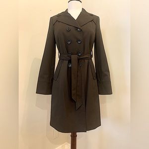 COPY - Chocolate brown rain coat.